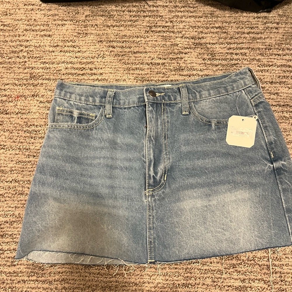 Altar'd State Blue Denim Mini Skirt